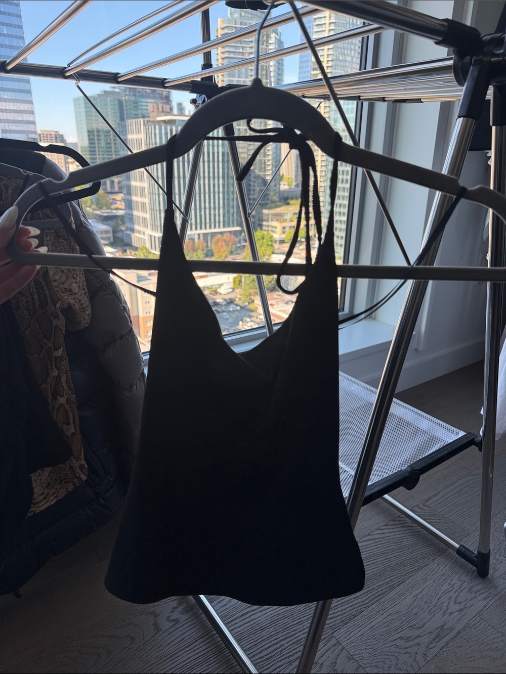 Aritzia Black Halter Tank Top